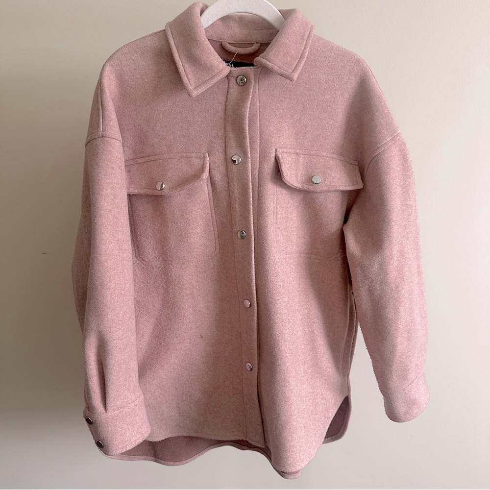 ZARA Pink Wool Shacket